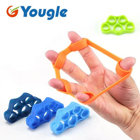 Silicone Ring Grip Strengthener: 3 Levels Finger Hand Grip Ring, Trainer Resistance Band for Fitness, Expander Stretcher Exercise