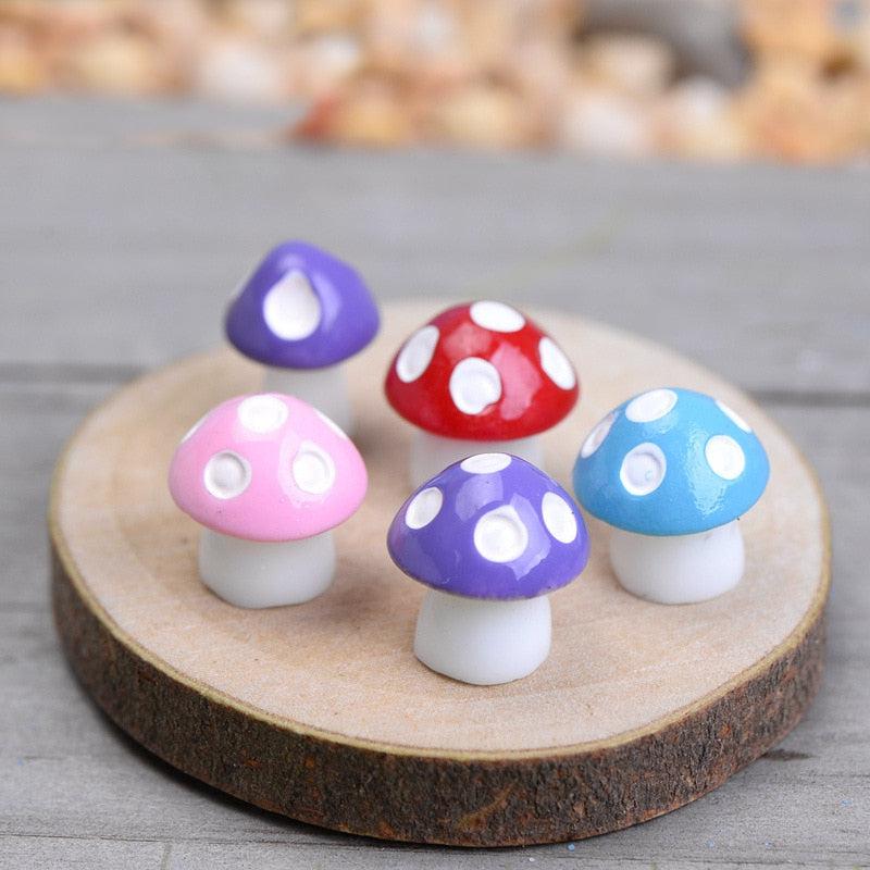 Fairy Garden Miniatures | Mini Mushroom Garden Decoration | Resin Mushroom Crafts