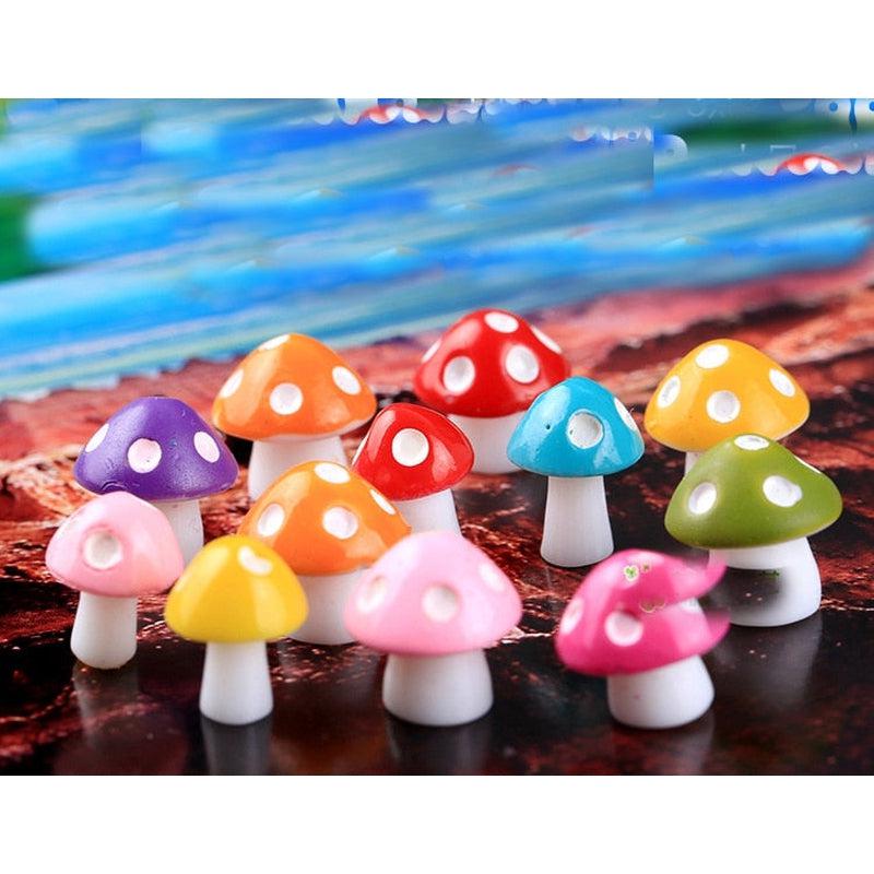 Fairy Garden Miniatures | Mini Mushroom Garden Decoration | Resin Mushroom Crafts