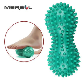 Spiky Roller Ball Massage: Acupressure Tool for Foot Reflexology, Muscle Pain Relief, Stress Reduction, Yoga, and Fitness