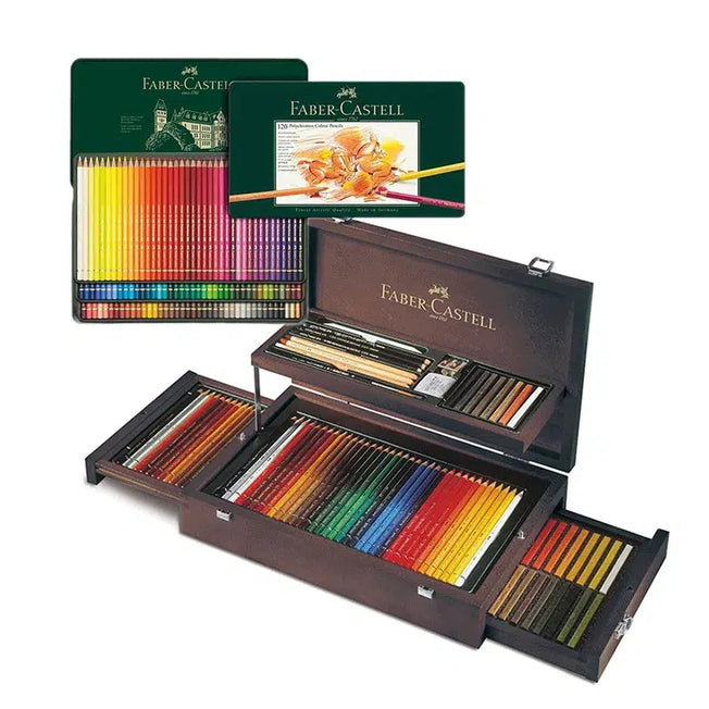 Vibrant Creations: Faber Castell Polychromos Artist Grade Oily Colored Pencils - Professional Art Set with 12/24/36/60/72/120 Colors - Elevate Your Coloring