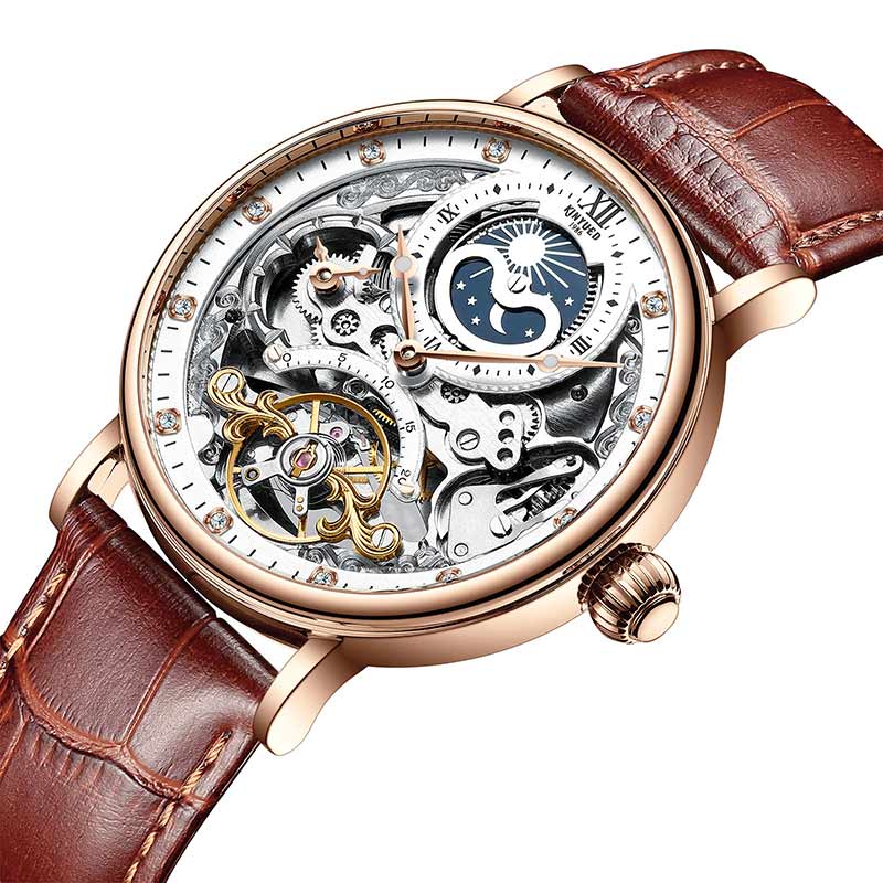 KINYUED Tourbillon Mechanical Automatic Watch for Men | Elevate Your Style with Self-Winding Elegance