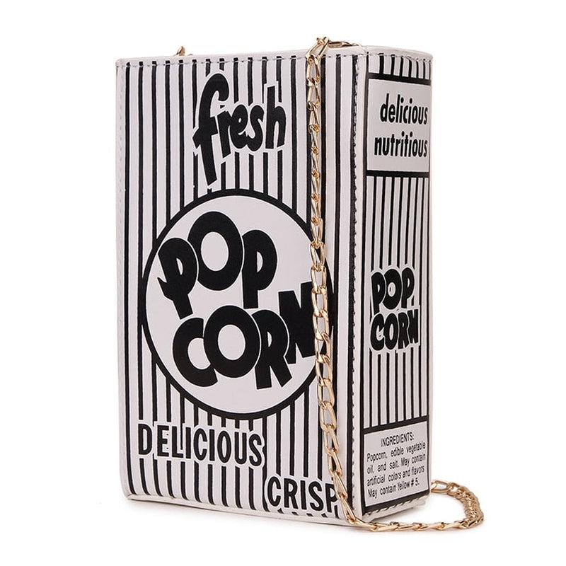 Chic Striped Popcorn Chain Shoulder Bag | Fashionable Crossbody Purse for Trendy Girls