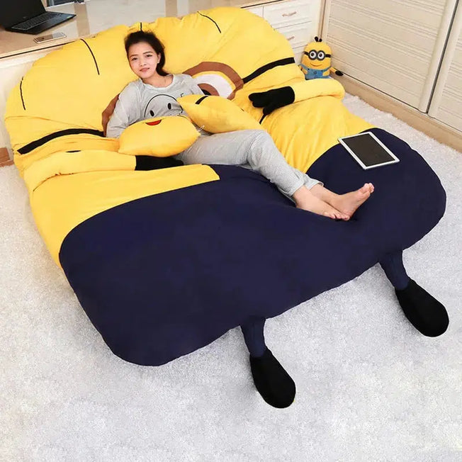 Cozy Wonderland: Tatami Mattress Cartoon Children Lazy Sofa Bed - Folding Bedroom Single Floor Double Thicken Sleeping Mat, a Bean Bag Sofa Cushion Delight