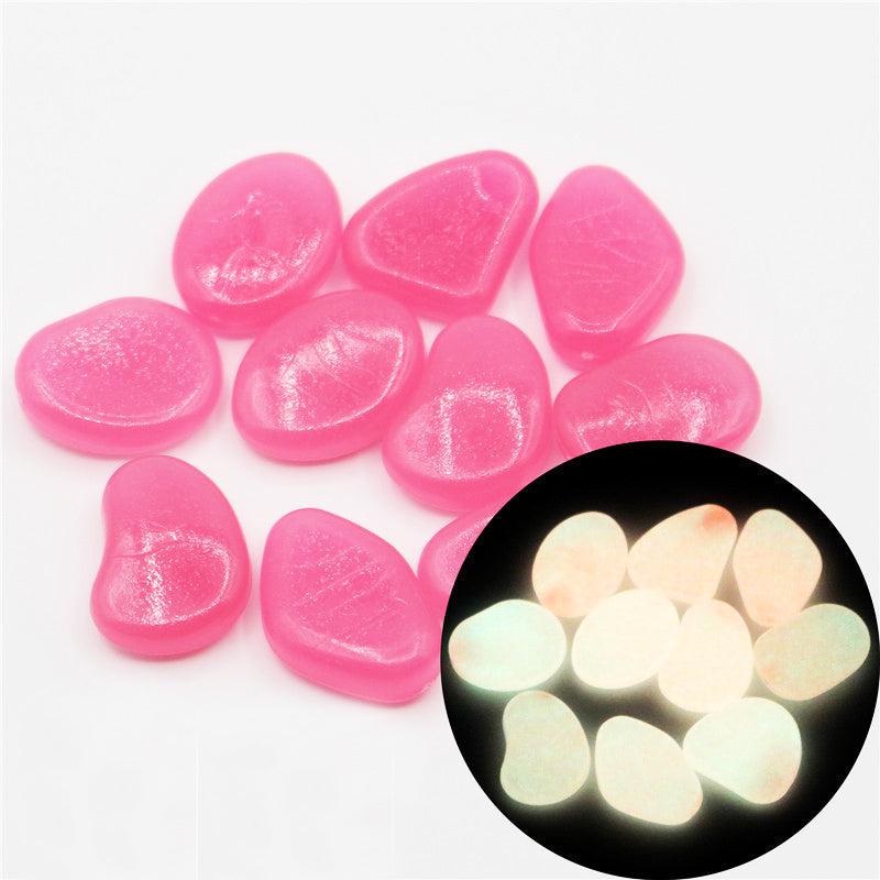 Glow in the Dark Garden Pebbles Glow Stones for Walkways Garden Path Lawn Garden Yard Decor Luminous Stones 25/50pcs