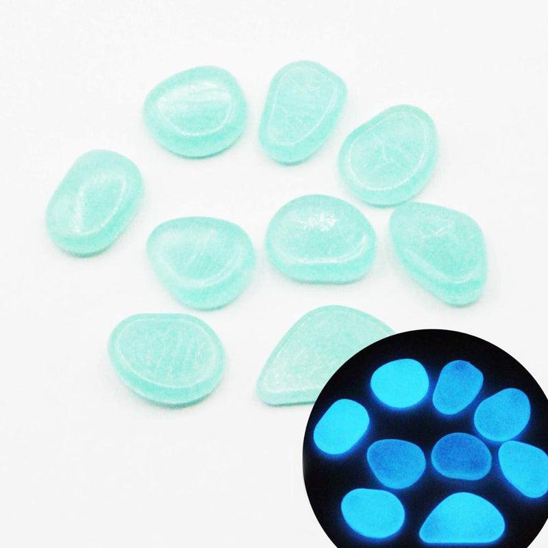 Glow in the Dark Garden Pebbles Glow Stones for Walkways Garden Path Lawn Garden Yard Decor Luminous Stones 25/50pcs