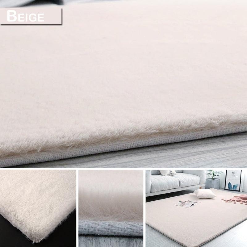 Cold Season Ultra-Plush Cozy Carpet | Oversized Imitation Fur Floor Mat for Contemporary Interior Design | Soft Bunny Fur Rug for Lounge & Sleeping Quarter