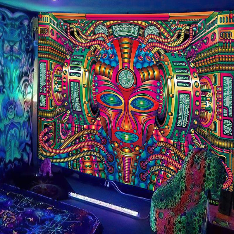 UV Reactive Home Decoration Tapestries | Unique Vibrant Patterns