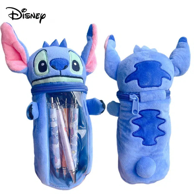 Magical Organization: Disney Stitch Plush Pen Bag - Cartoon Portable, Large Capacity Cute Pencil Bag, Kawaii Lotso Makeup Bag Purse - A Whimsical Gift