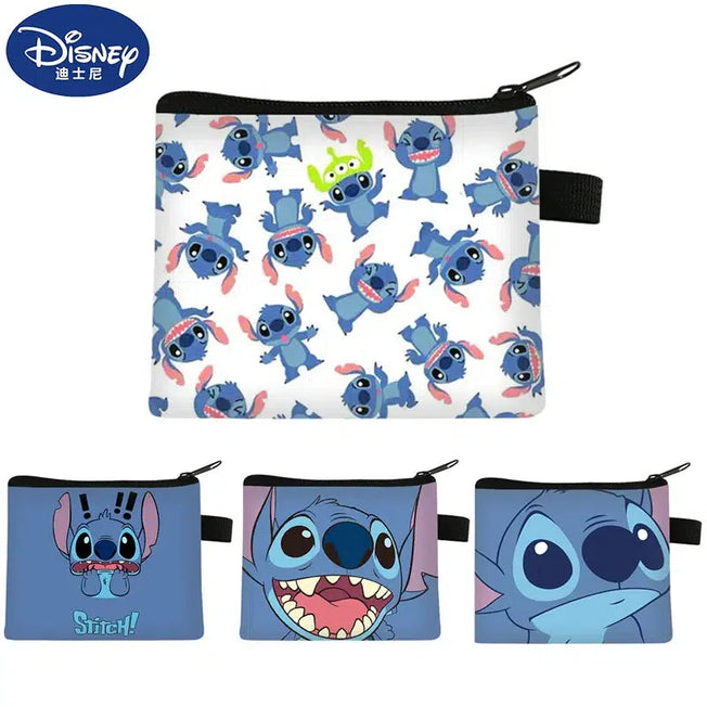 Kawaii Lilo & Stitch Wallet - Cute Cartoon Coin Purse and ID Card Holder - Portable Key Storage Bag for Children - Delightful Disney-themed Gift