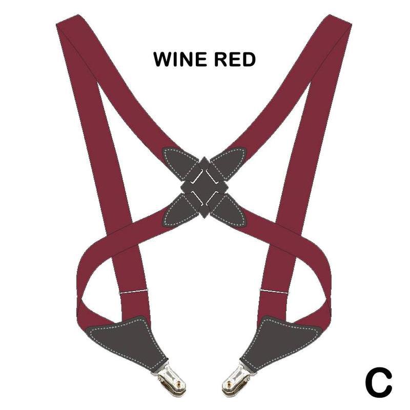 Men's Adjustable X-Shaped Suspenders | Elastic Braces with Side Clips for Stylish Trousers Support