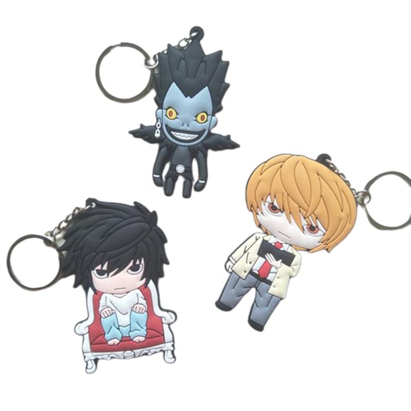 Genuine Death Note Anime PVC Keychains: Featuring Yagami Light and Ryuk Designs, Crafted for Durability, Compact & Travel-Friendly