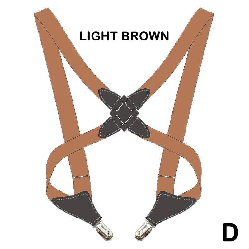 Men's Adjustable X-Shaped Suspenders | Elastic Braces with Side Clips for Stylish Trousers Support