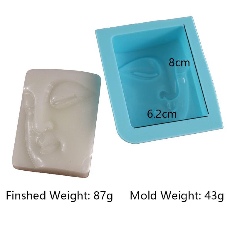 Nordic Design Silicone Candle Mold - Abstract Human Face for DIY Home Decor