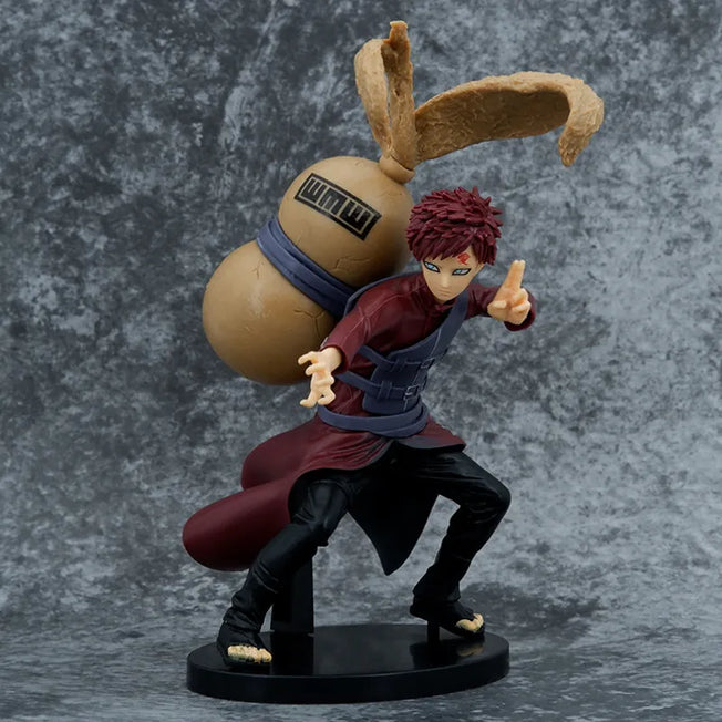 This 20cm tall anime Naruto Gaara Battle Version statue is crafted from PVC material. It depicts Gaara in a battle pose from the Shippuden series
