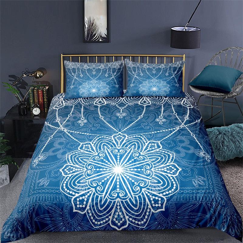 Chic Mandala Bedding Collection | Vibrant and Cozy Microfiber Duvet Covers with Pillow Cases
