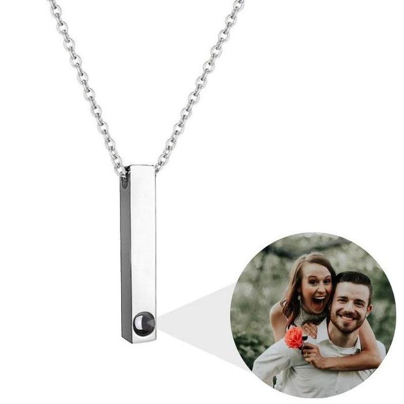 Personalized Projection Necklace: Lock-Shaped Pendant with Custom Photo Projection | Thoughtful Gift for Loved Ones or Family, Cherishing Precious Memories