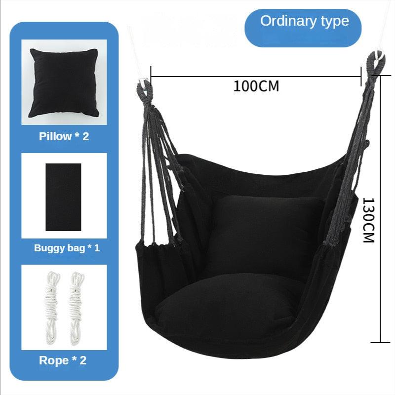 Canvas Hammock Chair | Ideal for College Dorms | Includes Pillow