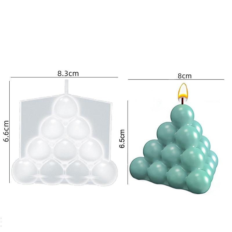 3D Bubble Candles Silicone Mold | Create Unique Pyramid Aromatherapy Candles & Resin Crafts