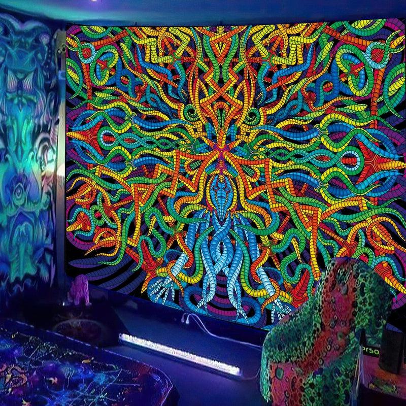 UV Reactive Home Decoration Tapestries | Unique Vibrant Patterns