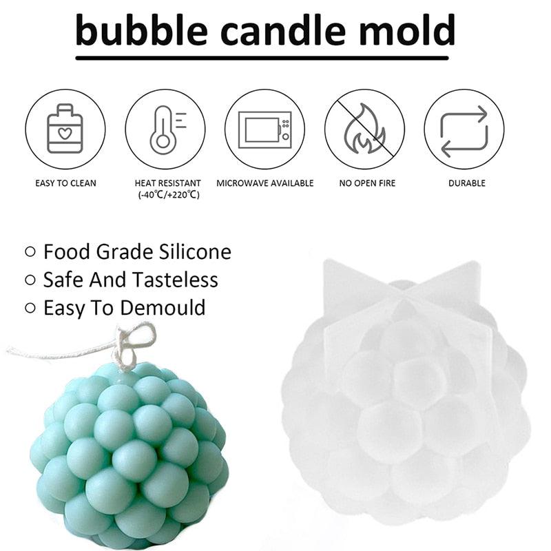 3D Bubble Candles Silicone Mold | Create Unique Pyramid Aromatherapy Candles & Resin Crafts