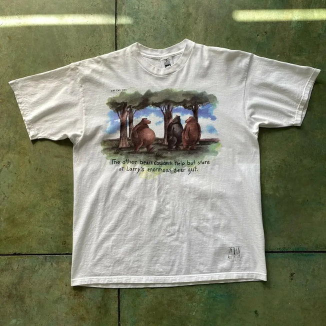 Nostalgic Farside Tee: Embrace the '90s with the Vintage Farside Comic Strip Gary Larson T-Shirt.