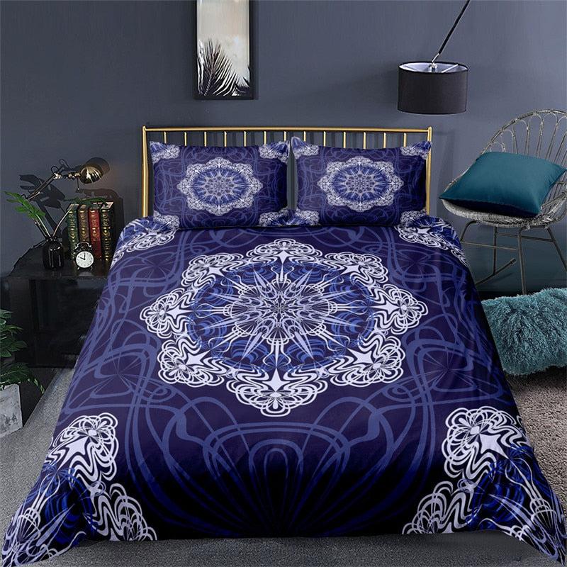 Chic Mandala Bedding Collection | Vibrant and Cozy Microfiber Duvet Covers with Pillow Cases