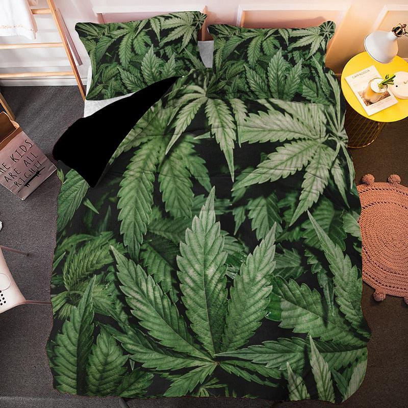 Botanical Bliss Bedding Set | Nature-Inspired Quilt Covers with Pillowcase | Available in King, Queen, Single & Double Sizes | 3D Printed Bed Sets