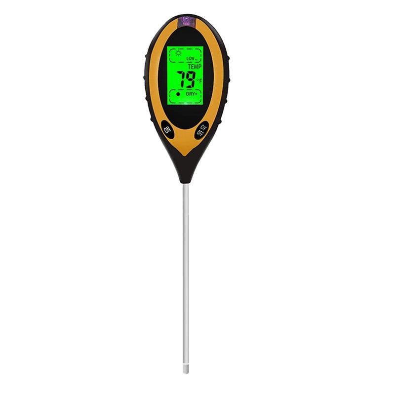 Soil Tester | pH Meter - Moisture, Temperature, Sunlight Tester for Gardening Plants Farming with Blacklight | 4 in 1