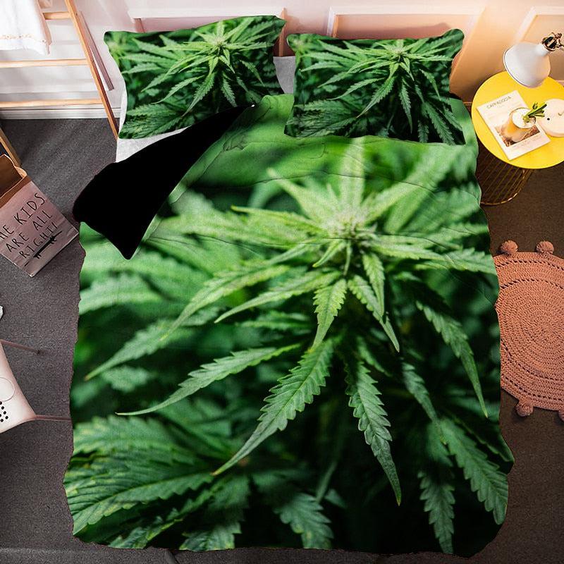 Botanical Bliss Bedding Set | Nature-Inspired Quilt Covers with Pillowcase | Available in King, Queen, Single & Double Sizes | 3D Printed Bed Sets