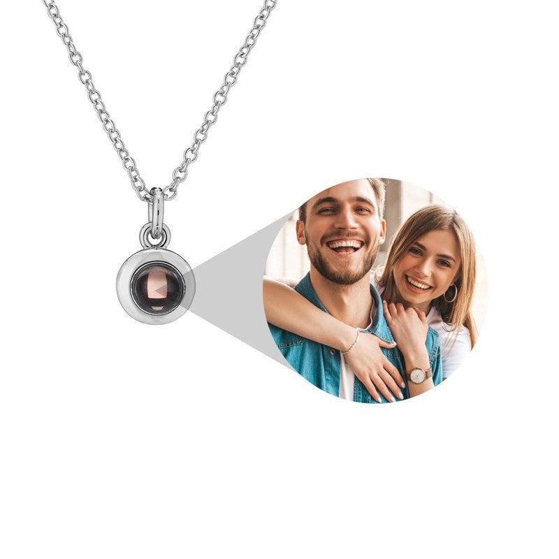 Personalized Projection Necklace: Lock-Shaped Pendant with Custom Photo Projection | Thoughtful Gift for Loved Ones or Family, Cherishing Precious Memories