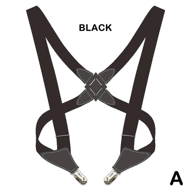 Men's Adjustable X-Shaped Suspenders | Elastic Braces with Side Clips for Stylish Trousers Support