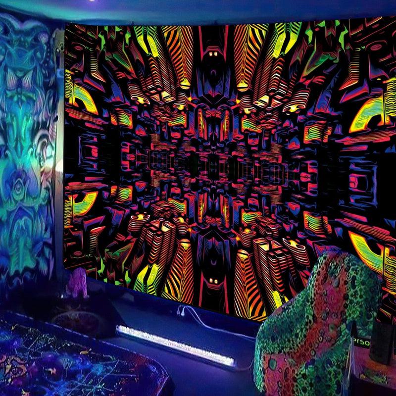 UV Reactive Home Decoration Tapestries | Unique Vibrant Patterns