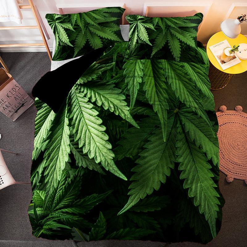 Botanical Bliss Bedding Set | Nature-Inspired Quilt Covers with Pillowcase | Available in King, Queen, Single & Double Sizes | 3D Printed Bed Sets