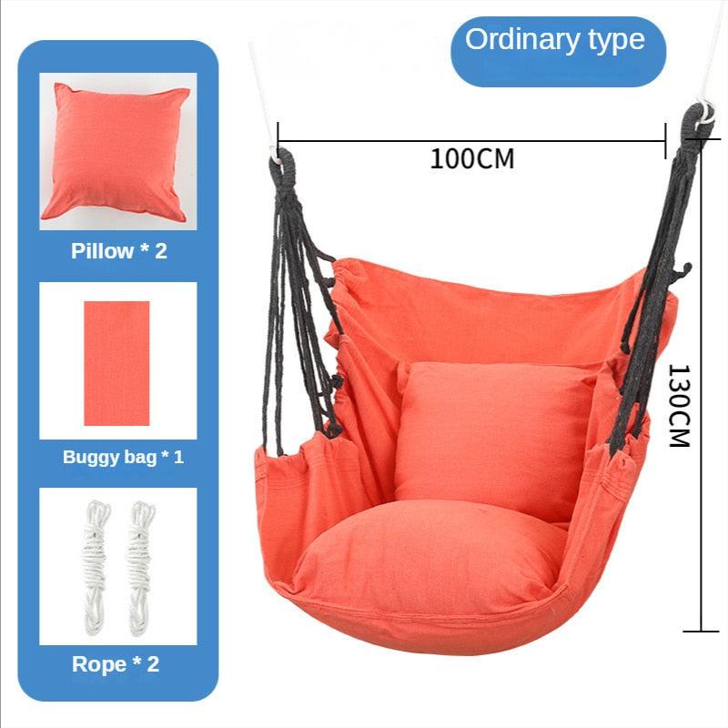 Canvas Hammock Chair | Ideal for College Dorms | Includes Pillow