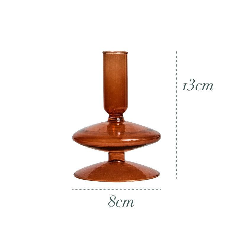 Elegant Glass Candlestick Holders | Enhance Your Table Decor with Stunning Taper Candle Centerpieces