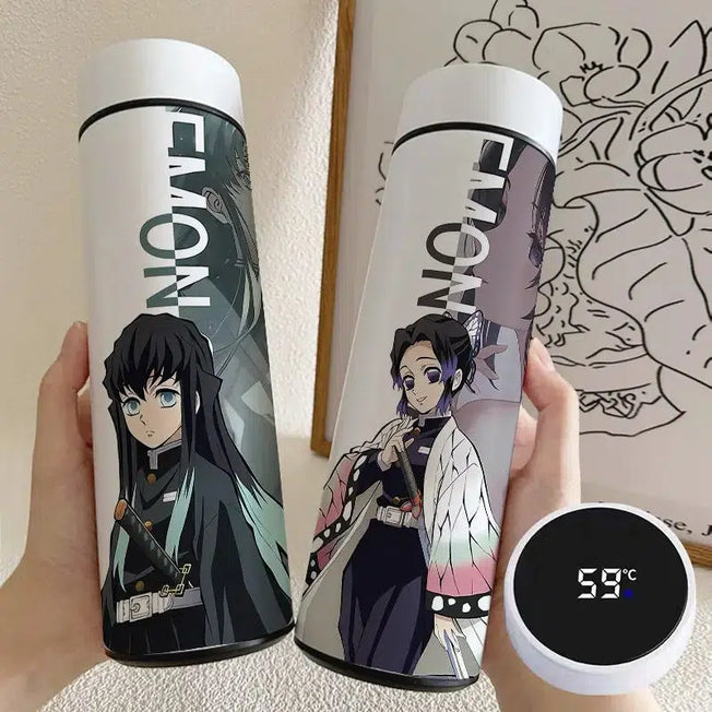 Demon Slayer Anime Water Cup: Stay hydrated with this high-capacity stainless steel cup featuring a water temperature display