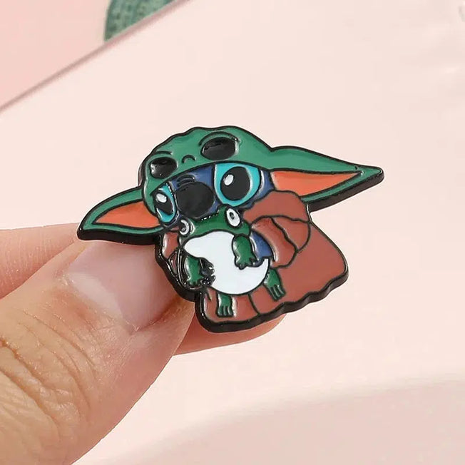 Halloween Gift: Yoda Baby & Stitch Funny Enamel Pins Collection - Creative Women's Badge for Backpack, Collar, Lapel, Hat Jewelry