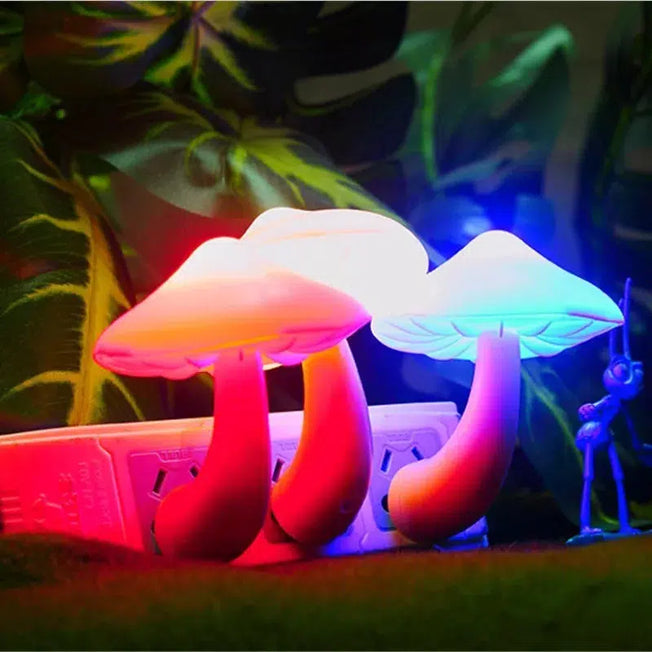 Magical Mushroom Glow: Illuminate your space with the LED Night Lamp – a cozy, warm addition to your bedroom or home decor.