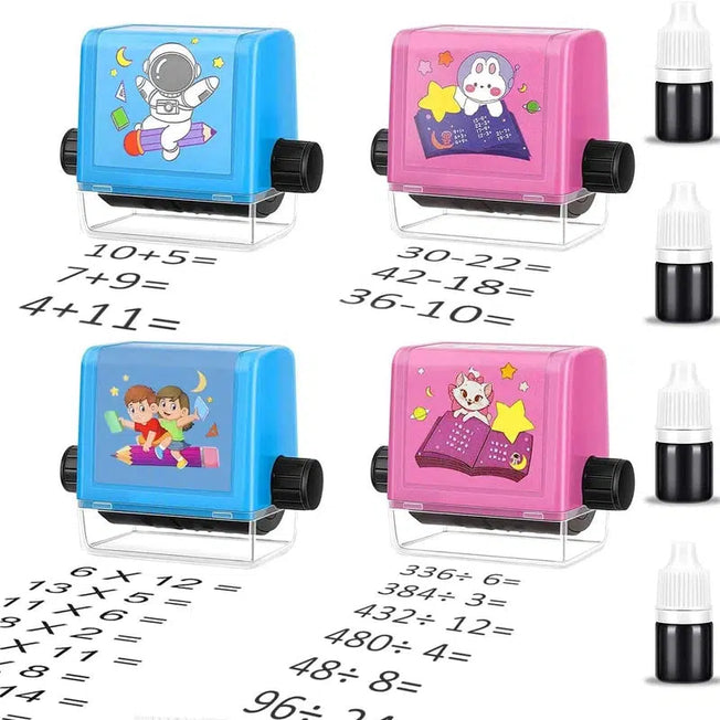 Educational Precision: Roller Digital Teaching Stamp - Multiply, Divide, Addition, Subtraction - Reusable Calculation Tool for Educational Exercises Within 100