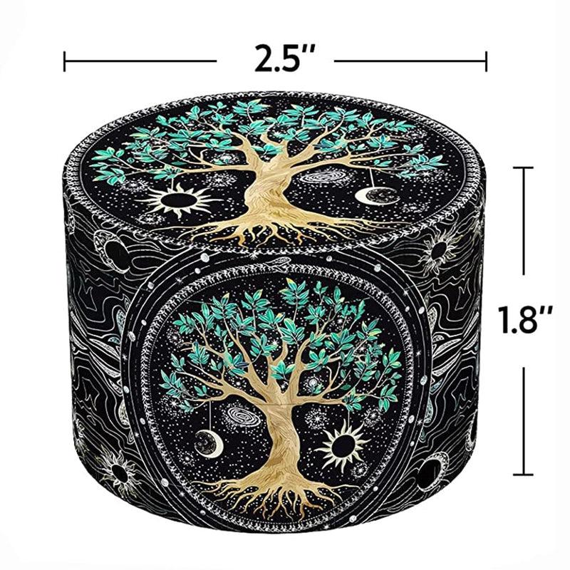 Manual Metal Grinder for Smoking Herbs & Spices | Unique Zodiac Green Lucky Tree Design | 3 Distinctive Artistic Variations