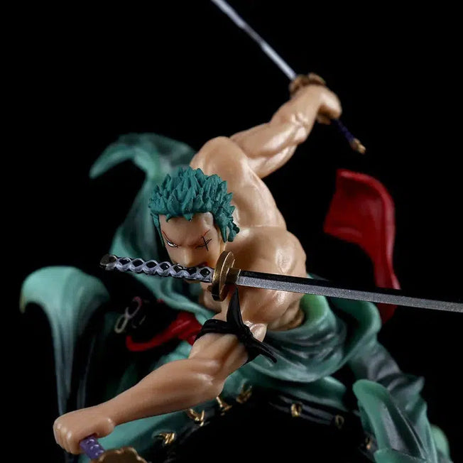Add flair to your collection with this 18cm Banpresto Anime Roronoa Zoro action figure from One Piece