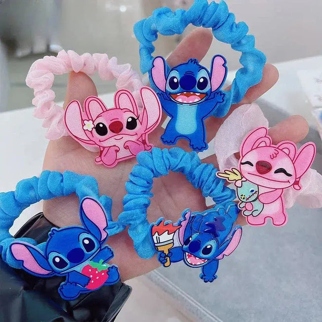 Adorable Tresses: Disney Stitch Hairband for Girls - Kawaii Animation Character Acrylic Hairpin Rubber Band, Charming Hair Accessories, a Perfect Girls' Gift