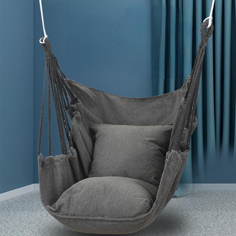 Canvas Hammock Chair | Ideal for College Dorms | Includes Pillow