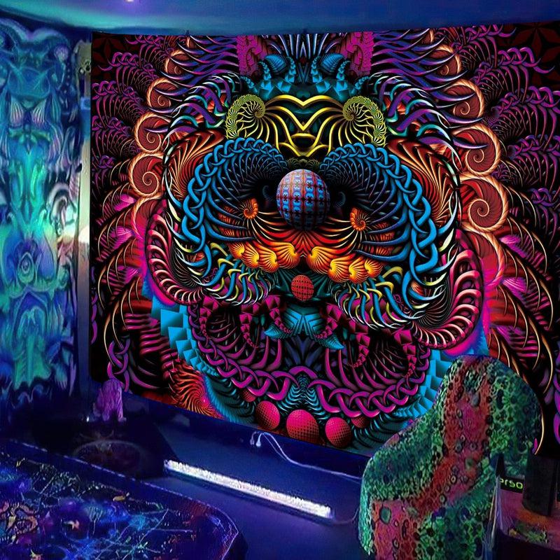 UV Reactive Home Decoration Tapestries | Unique Vibrant Patterns