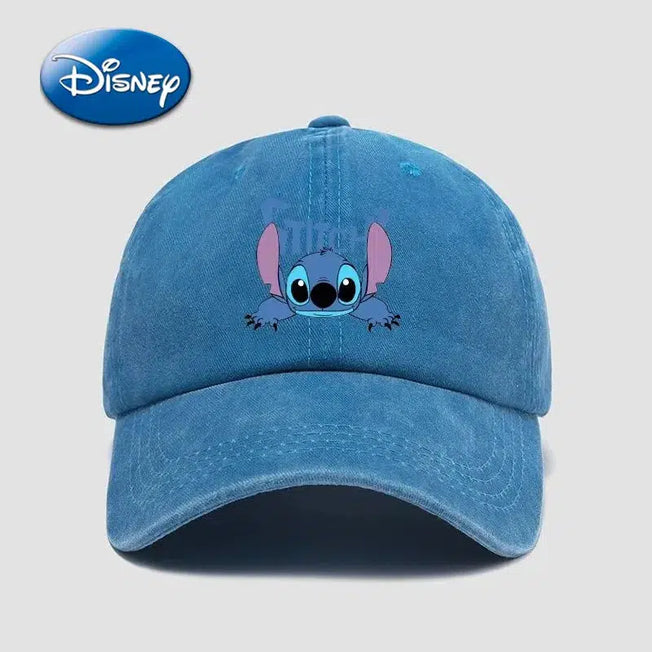 Disney Stitch Casual Hat: Kawaii Anime Figures Baseball Caps, Breathable Snapback Sun Hats, Adjustable Peaked Cap, Unisex Kids Gifts