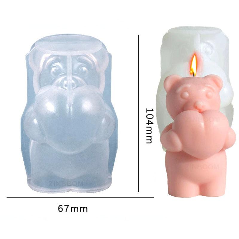 Animals Silicone Mold | DIY 3D Animal Doll Soap, Resin, Plaster, & Chocolate Mould – Perfect for Home Decor and Thoughtful Valentine's Day Gifts