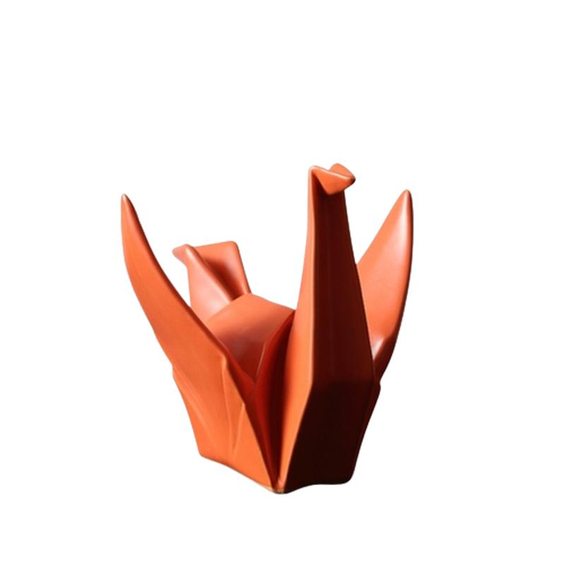 Creative Modern Bird Statues | Abstract Ceramic & Enamel Origami Bird Sculptures