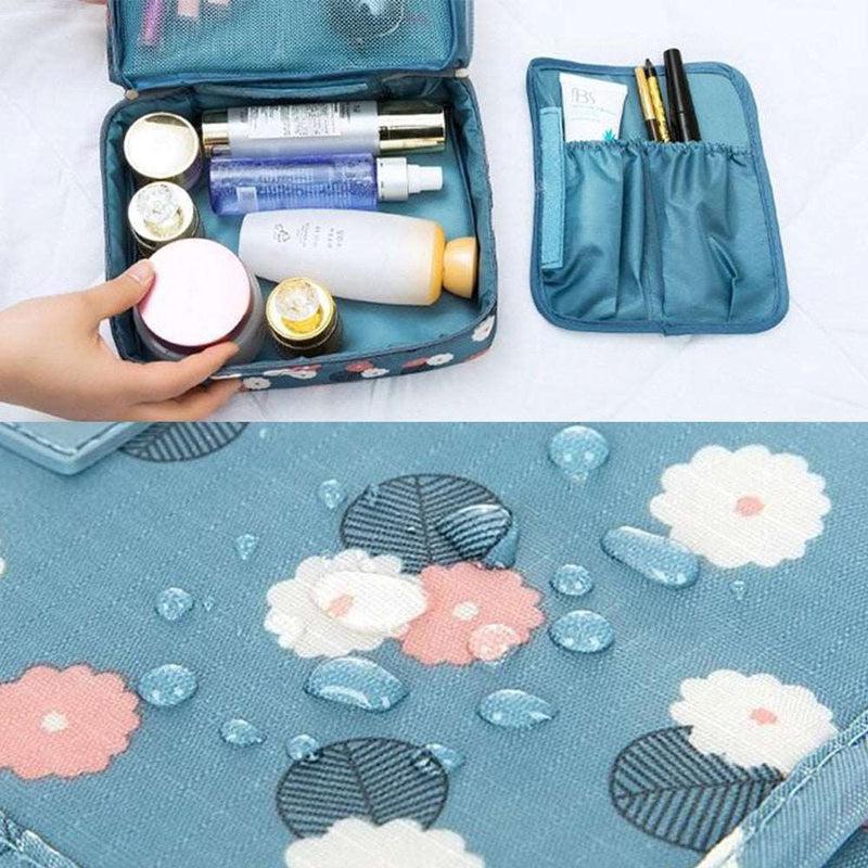 Women Makeup Bag - Stylish Toiletry Organizer for Cosmetics, Outdoor Travel, Personal Hygiene - Waterproof Tote for Beauty & Makeup Essentials