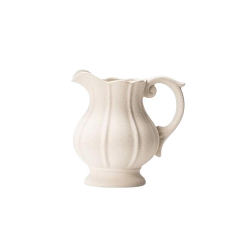 Renaissance Style Vintage White Vase | Garden Watering Ceramic Kettle | Indoors and Outdoors Home Decor Ornaments